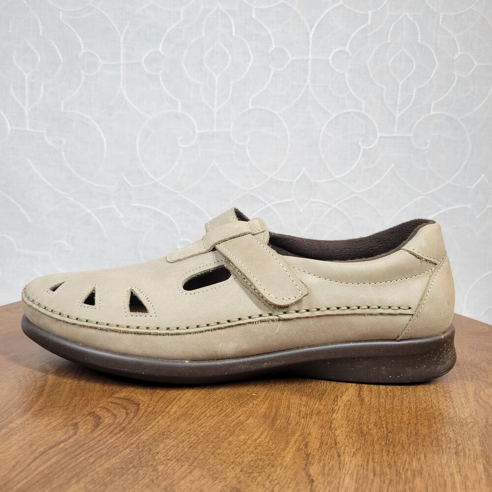 SAS Womens Roamer Shoes 9 Tan Tripad Comfort Leather Slip On Loafer Mocassin